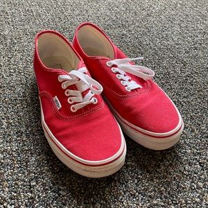 Vans “Authentic” Low Top Sneakers in Red